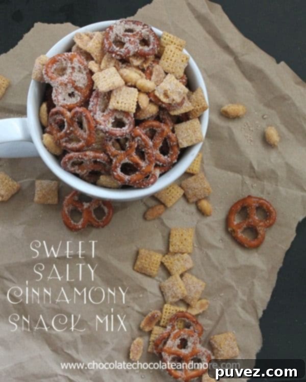 Sweet and Salty Cinnamon Snack Mix, perfect for cravings