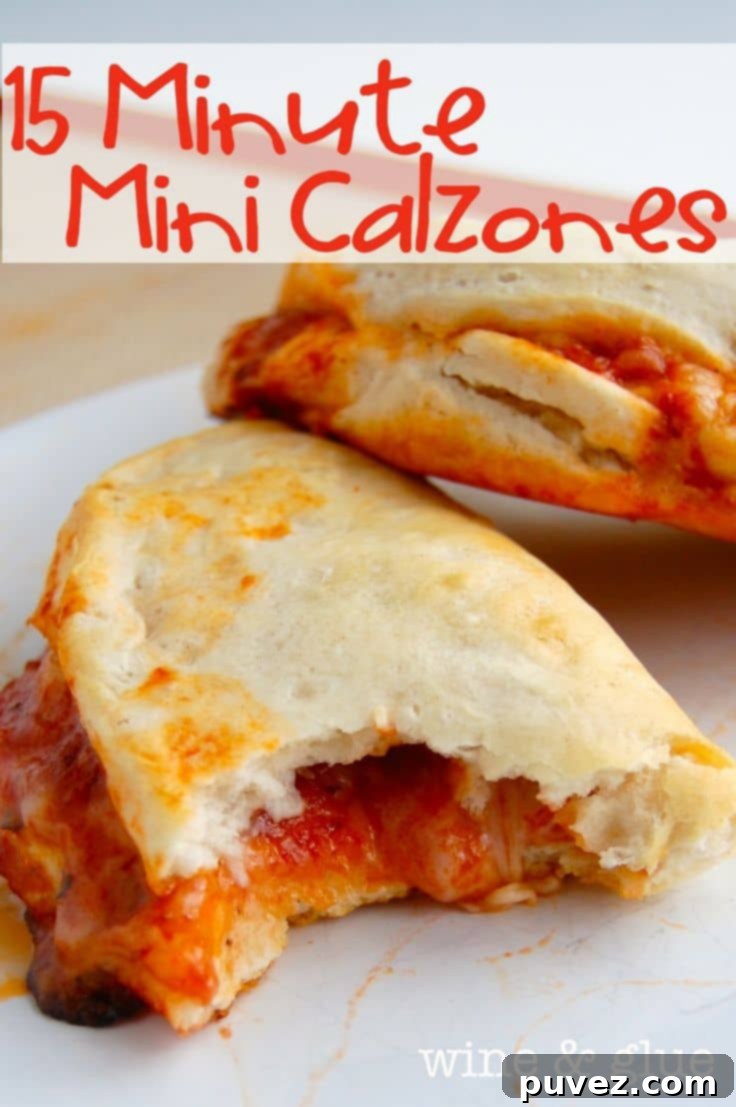Quick 15-Minute Mini Calzones, a savory and easy snack