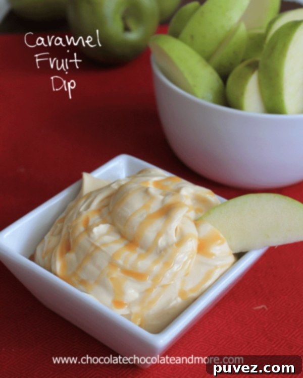 Sweet Caramel Fruit Dip, perfect for apple slices