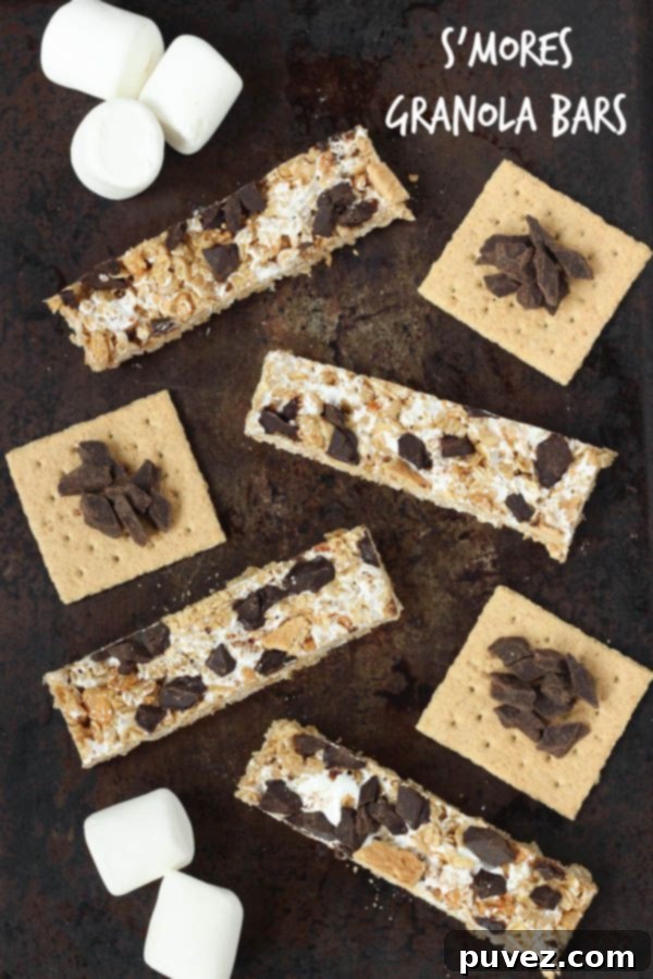 Homemade S'mores Granola Bars, a healthy and sweet treat