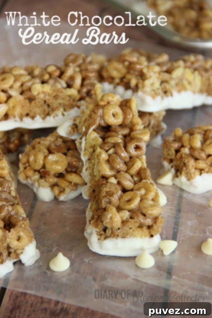 Crunchy White Chocolate Cereal Bars, a sweet and simple snack