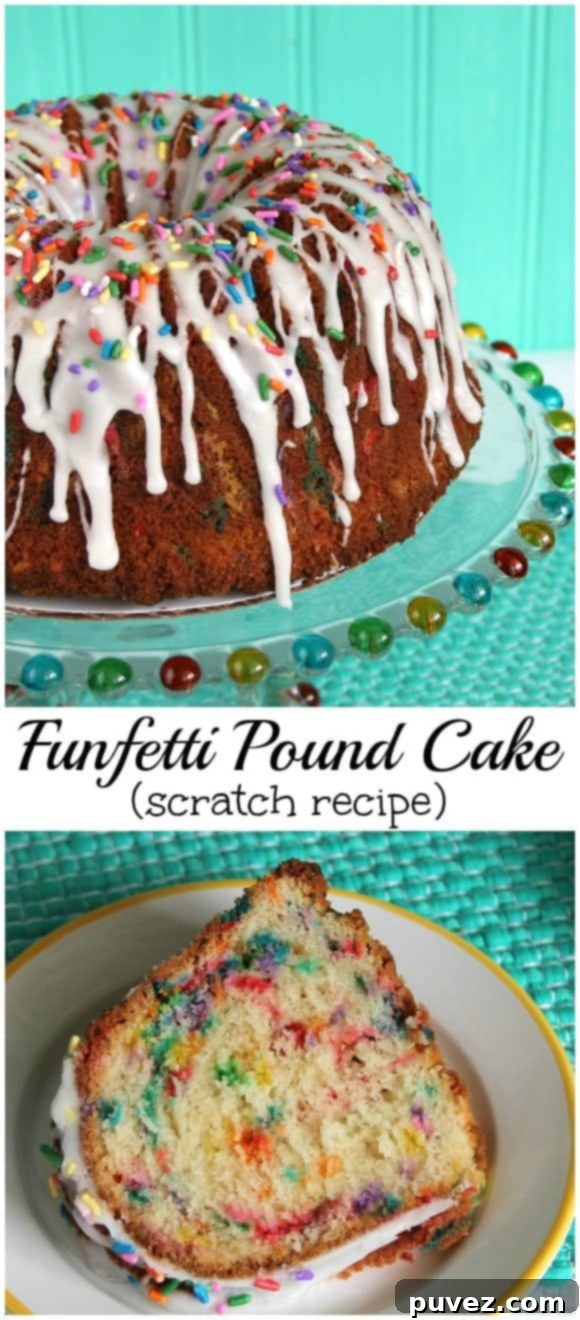 Funfetti Pound Cake scratch recipe