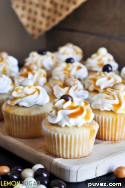 Vanilla Latte Cupcakes with coffee-infused frosting.