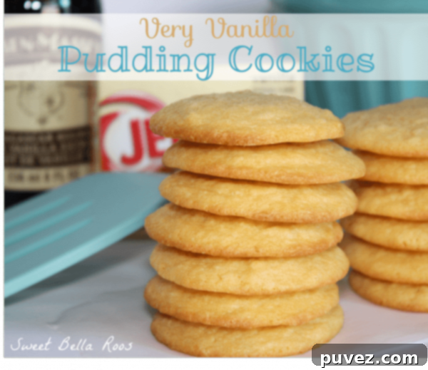 Very Vanilla Pudding Cookies on a serving plate.