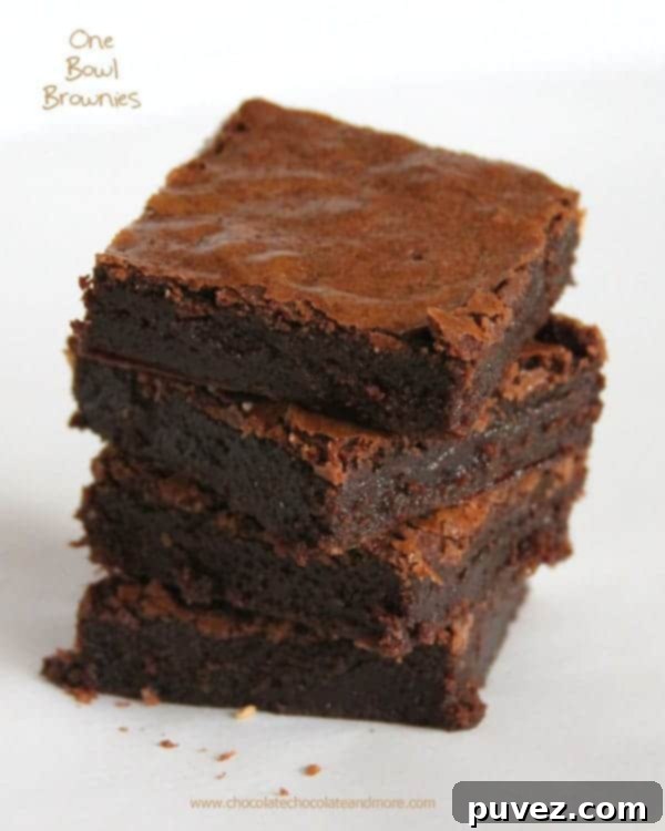One Bowl Brownies recipe card footer