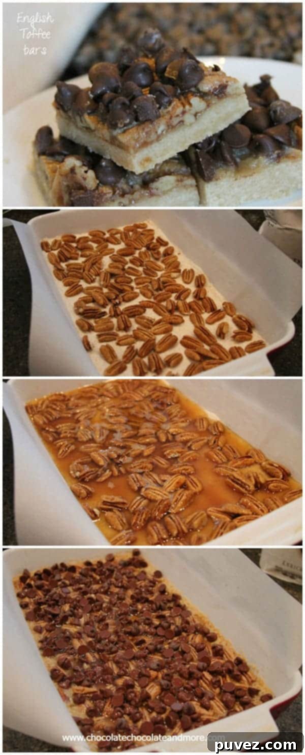 Pin this English Toffee Bars recipe for later