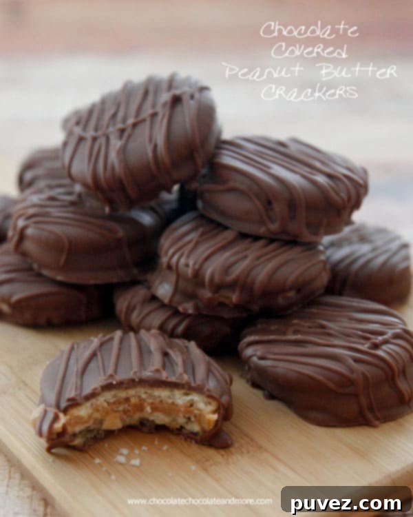 Chocolate Covered Peanut Butter Crackers-taking your favorite snack to the next level by covering it in chocolate!