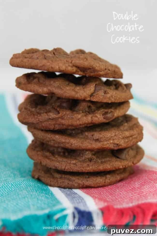 Double Chocolate Nutella Cookies on a cooling rack