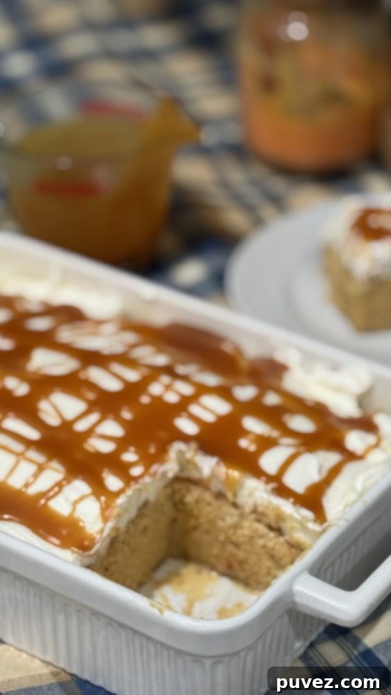 Finished Caramel Tres Leches Cake